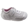 thumbnail image 1 of Hush Puppies - Zapatillas deportivas de piel Livy con cierre adhesivo para niñas (Plata), 1 of 2