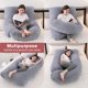 thumbnail image 2 of Almohada de Maternidad en Forma de U, Almohada de Apoyo de Maternidad de Cuerpo Completo para Mujeres Embarazadas con Funda de Terciopelo Lavable, Almohada Embarazada, Imprescindible para el Embarazo, 2 of 5