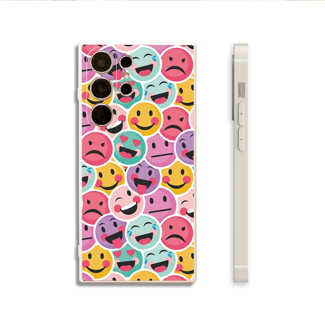Adopte la simplicidad y la protección con una funda minimalista de goma de TPU con estampado de dibujos animados para la serie iPhone