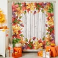 thumbnail image 4 of Shower Curtain 48"W x 72"L Fall Maple Leaves Beige Wood Grain Fabric Shower Curtains Set with Hooks Water Repellent Bathroom Curtains Machine Washable Bathroom Accessories, 4 of 6