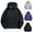 Black, variant on Men's Solid Color Long Sleeve Hooded Work Jacket Water-Resistant Utility Loose Fit Workwear Coat for Outdoor Hiking Camping Activities Black XXXL