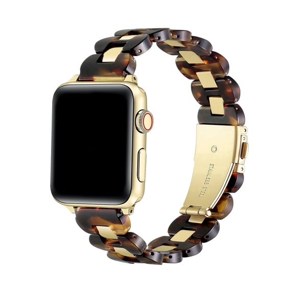 Posh Tech Aria Scalloped Resin and Stainless Steel Band Compatible with Apple Watch