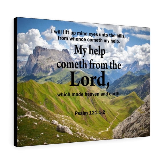 Scripture Walls Psalm 121:1-2 My Help is God Bible Verse Canvas Christian Wall Art Ready to Hang Unframed