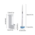 thumbnail image 3 of Yuarrent Cepillo De Inodoro Blanco Fácil De Instalar Baño Fresco Y Limpio Cepillo De Limpieza Conveniente Y Sin Esfuerzo Suministros de limpieza para el hogar, 3 of 6