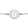 Personalized Planet Women's Sterling Silver Monogram Bracelet, 7"