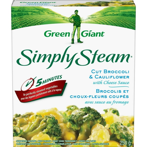 Brocoli et chou-fleur coupés avec sauce au fromage Géant Vert Simply Steam* 250 g