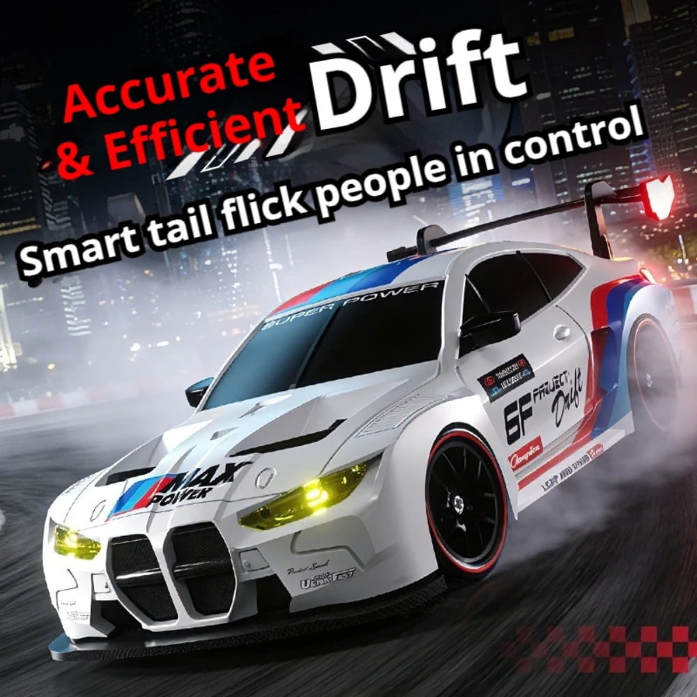 ATJIA RC Drift Car 1:24 Scale Remote Control Car 2.4GHz 4WD 20KM/H High Speed RC Cars with LED Light