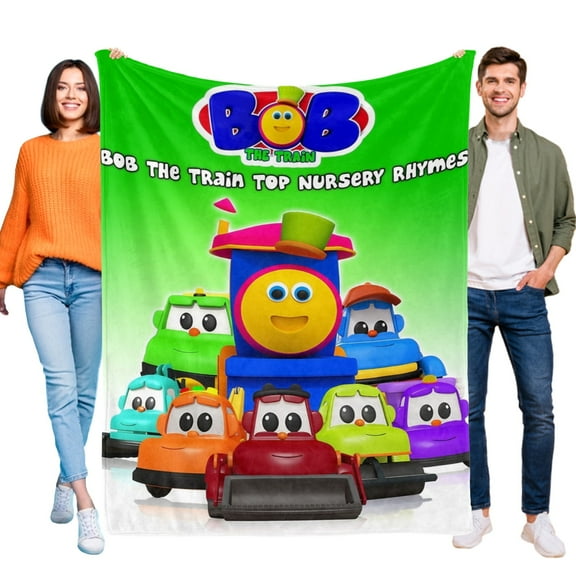 Throw Blanket for Bob The Train Bed Couch Soft Warm Flannel Blanket for Kids Boys Girls Gifts Home Decor 30x40 Inch