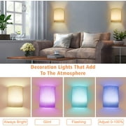 ANTOTEN Dimmable 2-Light LED Bedroom and Living Room Wall Sconce (2 Count)