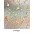 thumbnail image 2 of Película de privacidad para ventana con diseño de pájaro de colores, pegatina estática para ventana de vidrio, protección solar no adhesiva para decoración de hogar, oficina y baño., 2 of 5
