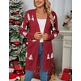 thumbnail image 7 of Cogild Women's Christmas Tree Cardigans for Womens V-Neck Long Sleeve Open Front Cardigans Knitted Chrastmas Sweaters for Womens Cardigan for Festive Christmas, 7 of 7