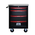 thumbnail image 2 of E-Western 4 Drawer Metal Tool Cart with Wheels Stainless Steel Roof Black Red Garage Workshop Storage, 2 of 18