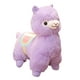 thumbnail image 2 of Peluche de alpaca, juguete de animación, adorable muñeco de peluche, almohada, regalo de cumpleaños Púrpura_50cm, 2 of 9