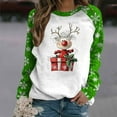 thumbnail image 2 of Womens Xmas Sweatshirt，Christmas Sweatshirts Christmas Bell Print Tops Crew Neck Pullover Sweater Blouses Merry Christmas Fall Casual Trendy Sweatshirt Hooded Pullover Tops 2025, 2 of 4