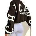 thumbnail image 5 of OYYN Sweatshirts for Women Winter Casual Crerw Neck Thickened Graphic Cropped Pullover Long Sleeve Sweatshirt, 5 of 5
