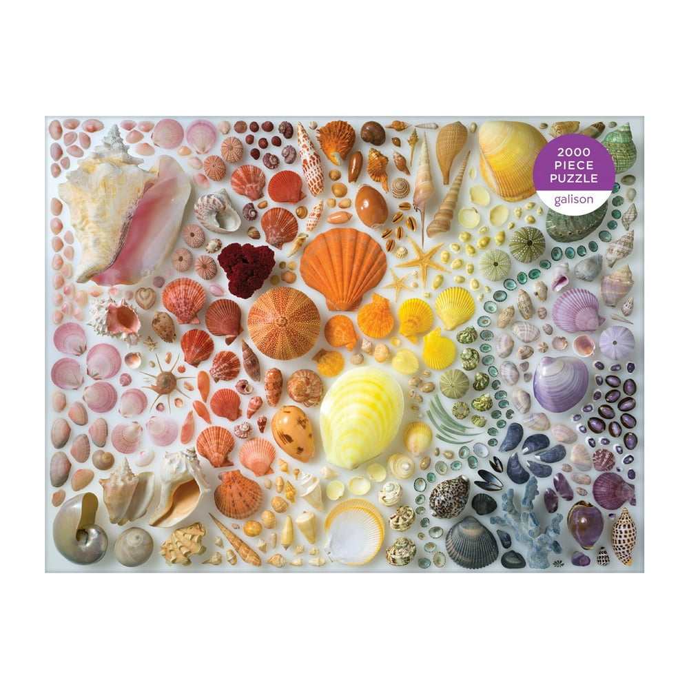 Galison Rainbow Seashells 2000 Piece Jigsaw Puzzle