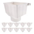 thumbnail image 1 of 1Pcs Downspout Gutter Connector White Plastic For Rainwater Collection In House Garden 11.8X9.1X5.9In, 1 of 8