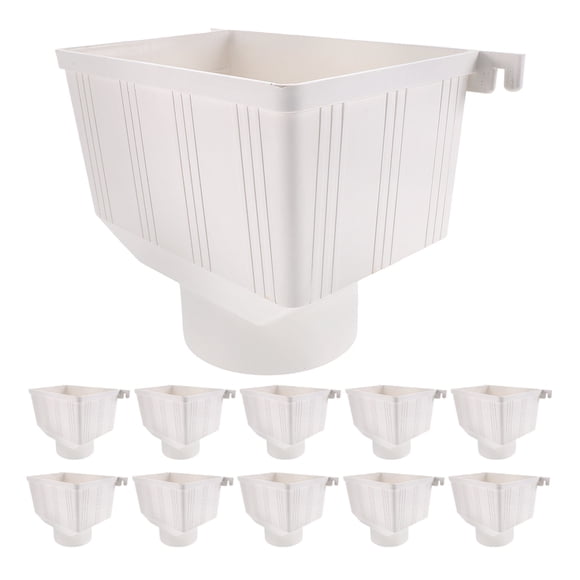 KAKOWELY gutter downspout fitting Rain Drainage Part White for Rainwater Collection 1Set