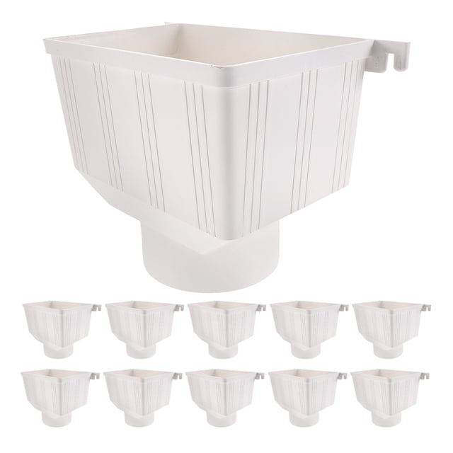 1Pcs Downspout Gutter Connector White Plastic For Rainwater Collection In House Garden 11.8X9.1X5.9In