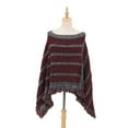 thumbnail image 5 of Poncho, Women's Long Sleeve Shawl, Ethnic Fringe Open Front Poncho, Travel Wrap for Women, Outdoor, Vacation, Versatile Cover Up, Boho Gifts Baberdicy, Ideal for Women, 5 of 6