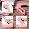 thumbnail image 5 of SHALL Upholstery Staple Gun for Wood, Light-Duty Staple Gun with 1600pcs JT21 Staples 1/4, 5/16, 3/8 inch and Staple Remover - Pink Fabric Stapler Gun for Crafts, DIY, Decoration, 5 of 8