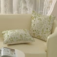 thumbnail image 4 of Spring Pillow Covers 18x18 Inch 2 Pcs Sage Green Wildflower Plant Decor Throw Pillows Vintage Floral Leaves Seasonal Summer Outdoor Decoration Pillowcase Linen Cushion Cover for Couch Sofa Bed, 4 of 6