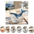 thumbnail image 3 of 3D Handcrafted Marine Animal Themed Glass Cup, 12 Oz Unique Ocean Themed Glassware, Artisanal Drinking Glass, Birthday Christmas Halloween Gifts for Friends, Summerween Party Supply (Turtle), 3 of 11