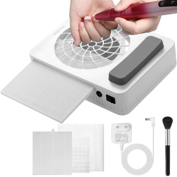 Colector de polvo de uñas Aokitec, potente ventilador aspirador de 48 W