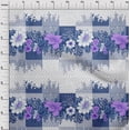 thumbnail image 4 of oneOone Rayon Medium Blue Fabric Asian Floral With Texture Craft Projects Decor Fabric Printed By The Yard 56 Inch Wide, 4 of 4