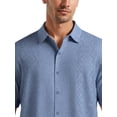 thumbnail image 4 of Cafe Luna Men's and Big Men's Printed Wide Geo Panels Short Sleeve Woven Shirt, Sizes S-4X, 4 of 8