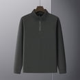 thumbnail image 1 of pstuiky camisa de manga larga para hombre, Blusa/camisa informal y moderna de color liso con cuello alto, manga larga y bolsillo con cremallera para hombre salir tops xxxxl, 1 of 6