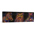 thumbnail image 1 of ARTCANVAS Owl Bird Zebra Ocelot Animal Canvas Art Print - Size: 48" x 16" (1.50" Deep), 1 of 9