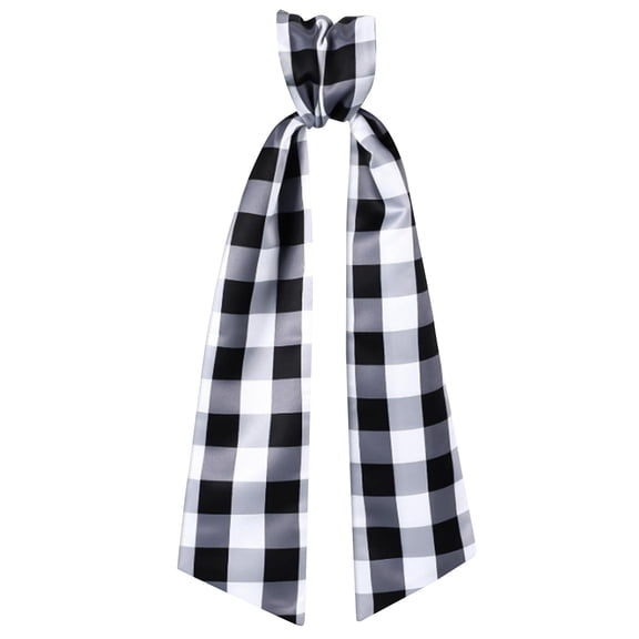 72 Inch Black and White Plaid Wreath Sash for Easter Wreath Decoration Reusable Fabric Ribbon for Front Door Easter Garland Elegant Bow Tie for Adults Home Porch Display Seasonal Easter Decor