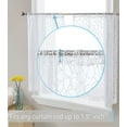 thumbnail image 3 of THD Francine Embroidered Sheer Voile Window Curtain Rod Pocket Valance - 54 W x 18 L - Single Valance, 3 of 34