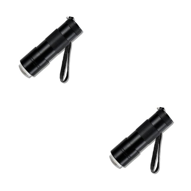 Soidarity Luz de uñas de mano Tipo de prensa Secado Lámpara púrpura Salón Spa Linterna Stamper Antorcha de mano Equipo de manicura con pilas Negro 2piezas Soidarity CBP189047