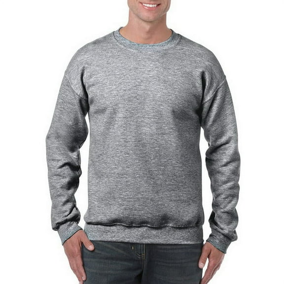 (Price/each)Blank and Custom Gildan 18000 7.75oz 50/50 Crew Sweat-Graphite Heather-5X
