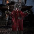 thumbnail image 2 of 5Ft Standing Werewolf Large Halloween Decorations Outdoor Scary Decorations Halloween Motion Activated Werewolf with LED Eyes & Sound, 2 of 7