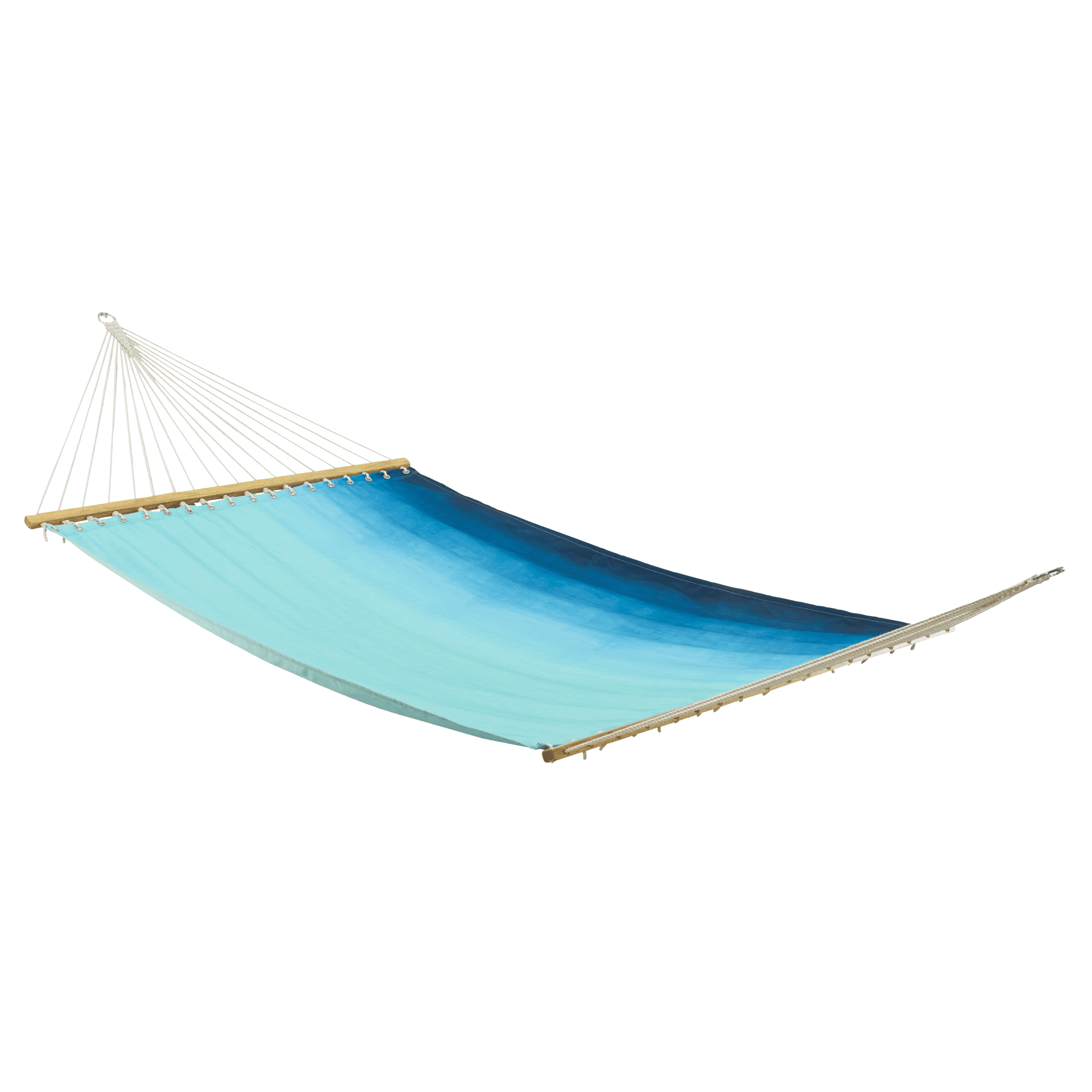 Fab Habitat Ombre Recycled Polyester Hammock - Big Sur - Teal - Indoor/Outdoor, Quick Dry, 2 Person 460 lbs Capacity - Patio, Poolside, Backyard, Garden, Beach, Balcony - 12-14 ft Adjustable