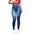 thumbnail image 1 of Leggins Mujer Mezclilla Unitalla Faja Alta Estilo Pantalón Mezclilla, 1 of 6