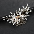 thumbnail image 5 of Wedding Hair Comb Elegant: Fake Crystal Large Bridal Headpiece Bride Side Comb, 5 of 5