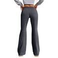 thumbnail image 4 of iHPH7 Women's Drawstring Waist Flare Bell Bottom Pants Stretch Long Sweatpants Black L, 4 of 5