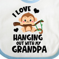 thumbnail image 4 of Inktastic Monkey I Love Hanging out with My Grandpa Boys or Girls Baby Bib, 4 of 4