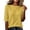 Yellow, variant on Gaukiv Womens Half Length Sleeve Tops Polka Dot Shirts Crew Neckline Blouses Gray S