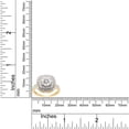 thumbnail image 6 of 2 1/4 Cttw Center 7MM Round Cut Lab Created Moissanite Diamond Double Halo Engagement Wedding Ring Jewelry Gift for Women in 14K Yellow Gold Over Sterling Silver (G-H Color, VVS1 Clarity, 2.25 Cttw)-9, 6 of 8