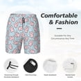 thumbnail image 5 of Lsque Mens Swim Trunks Cute Rabbit Pattern - Bathing Suit Compression Liner - Beach Swim Shorts Swimwear - (S-3XL) - Stretch Quick Dry -Medium, 5 of 9