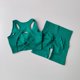 thumbnail image 3 of Conjunto de Fitness de cintura alta y levantamiento de cadera para mujer con parte de atrás bonita, sujetador deportivo, vestido de Yoga, entrenamiento ajustado y pantalones cortos deportivos, 3 of 6