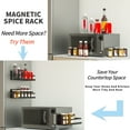 thumbnail image 4 of 2 Pack Magnetic Spice Rack for Refrigerator, Magnetic Shelf for Kitchen, Storage Organizer, 4 of 7