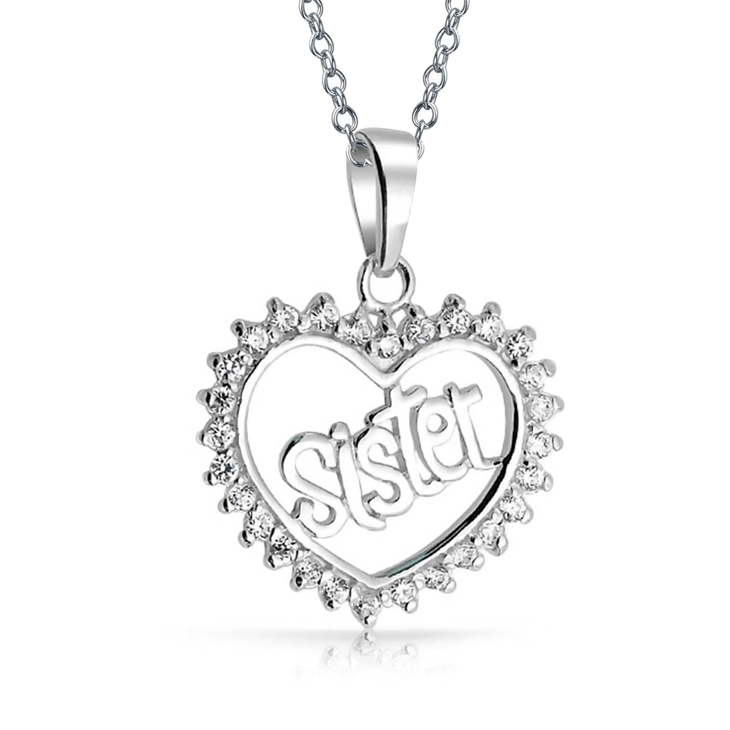 925 Sterling Silver sister Necklace Clothing So Chic Jewels