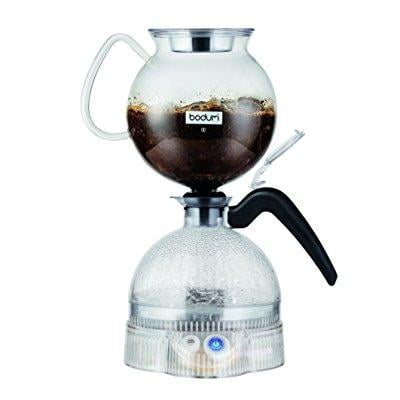 bodum epebo coffee maker, electric vacuum coffee maker, siphon coffee brewer , black, 34