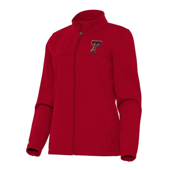 Women's Antigua Red Texas Tech Red Raiders Links 2 Golf Full-Zip Jacket